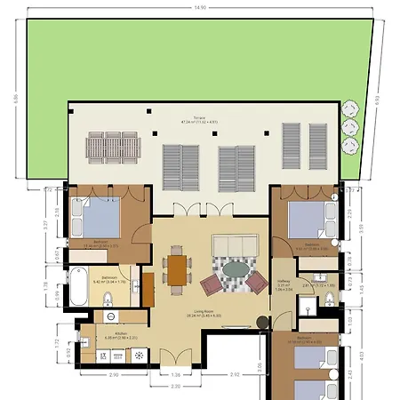 公寓 Aa02 Adjacent To Aphrodite Hills- Communal Pool, Garden 库克里亚